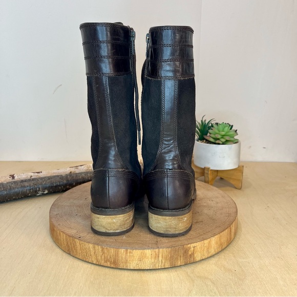 ๐HP๐*Timberland Bethel Heights Dark Brown Leather Mid Calf Zip Lace-Up Boots 6 - Picture 6 of 16
